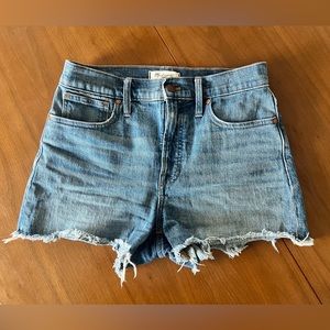 Madewell The Perfect Jean Short Cut Off Denim Size 28